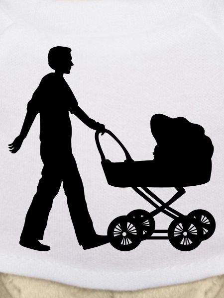 vater kind kinderwagen