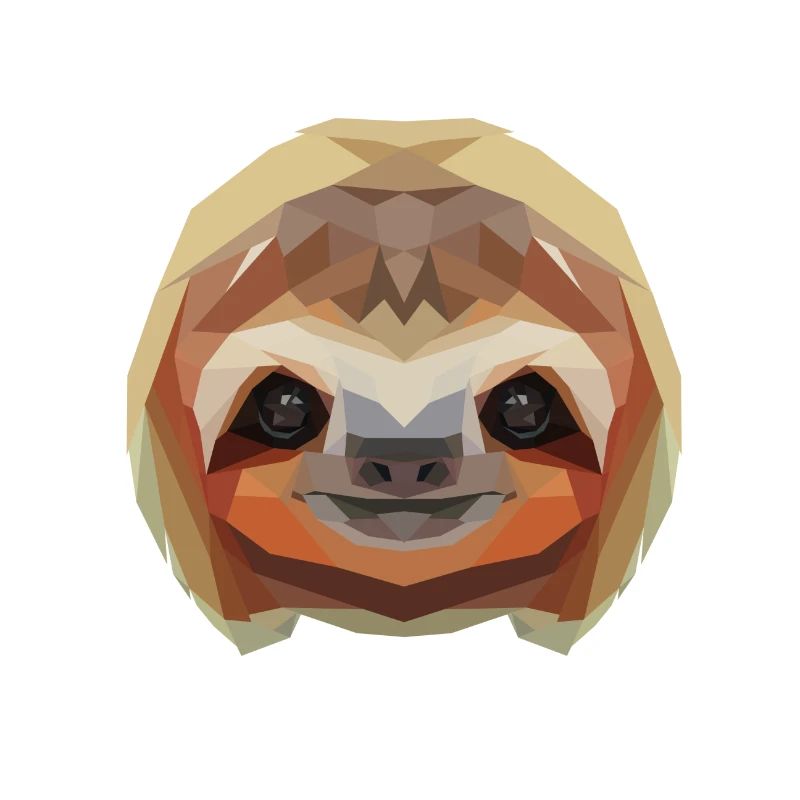 Faultier Mosaik low poly