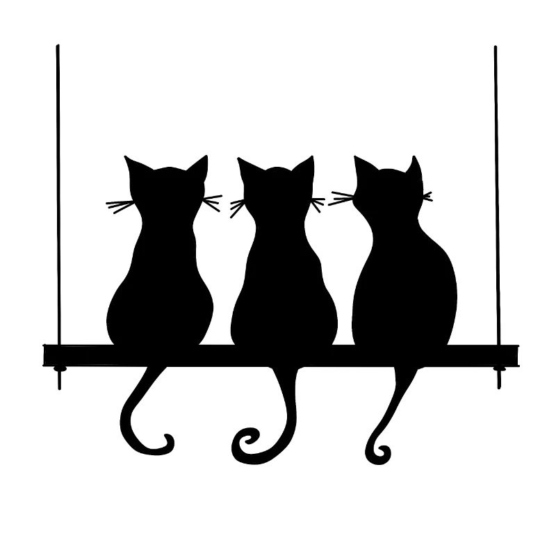 Cats on a swing