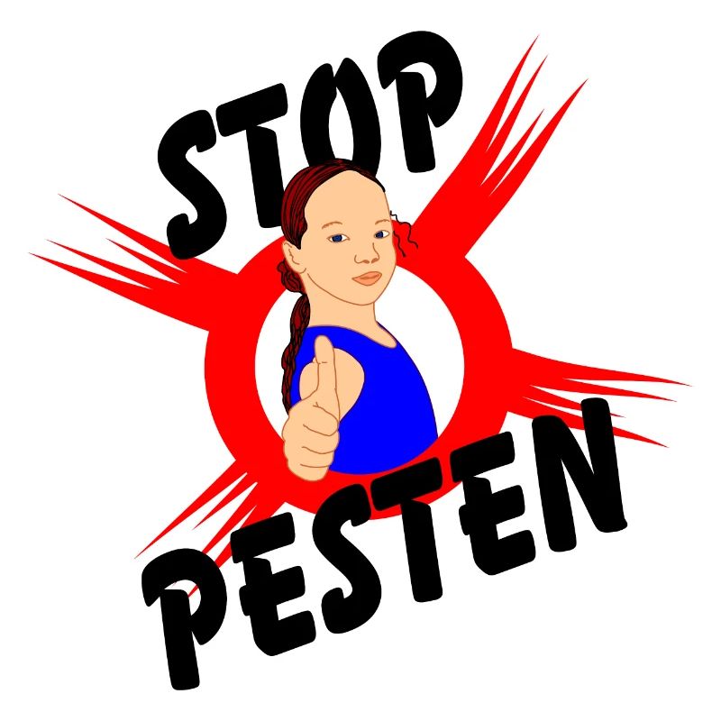 Stoppen Sie Mobbing Logo-Text STOP MOBBING'