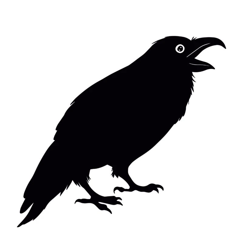 Silhouette de corbeau