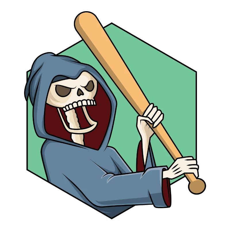 Sensenmann mit Baseballschläger