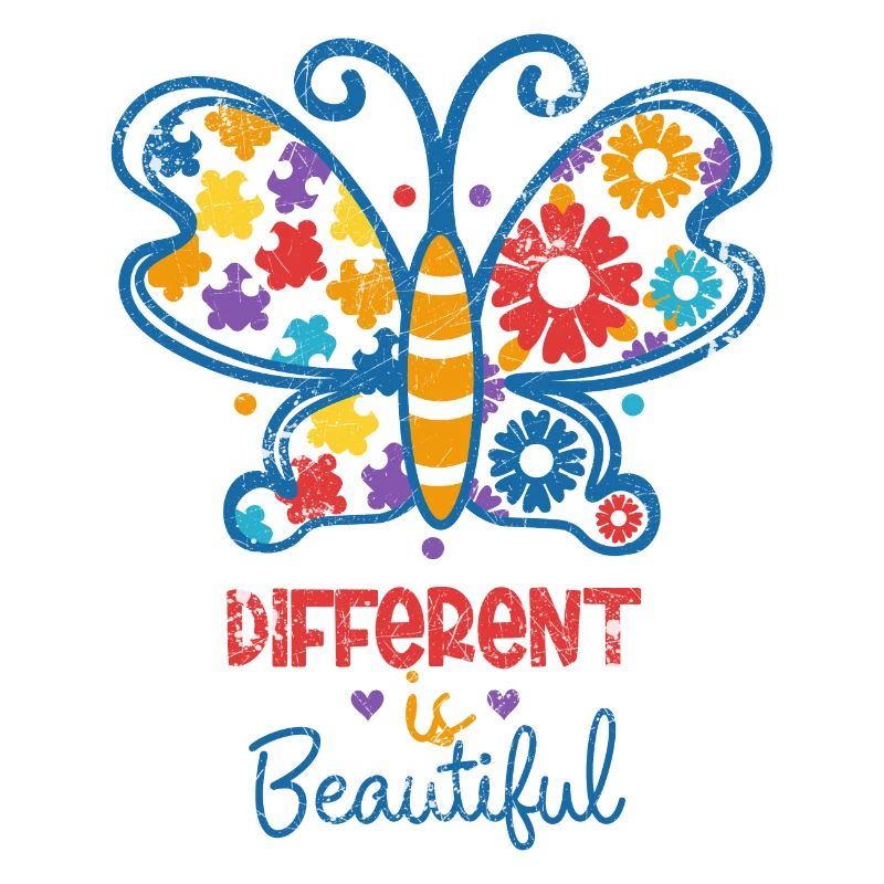 AUTISME DIFFÉRENT EST BEAU PAPILLON AJOUTER DICTON
