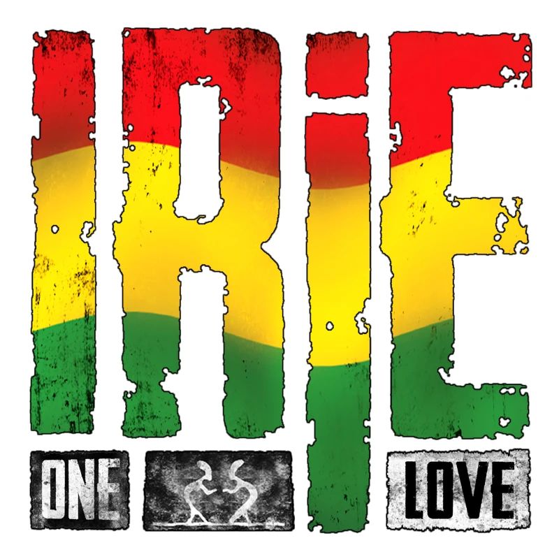 Vibrantes Reggae-Design mit Regenbogenfarben