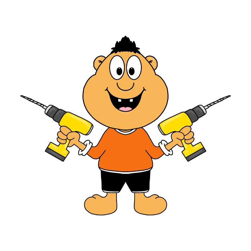 MANN - HEIMWERKER - HANDWERKER - BOHRER - FUN