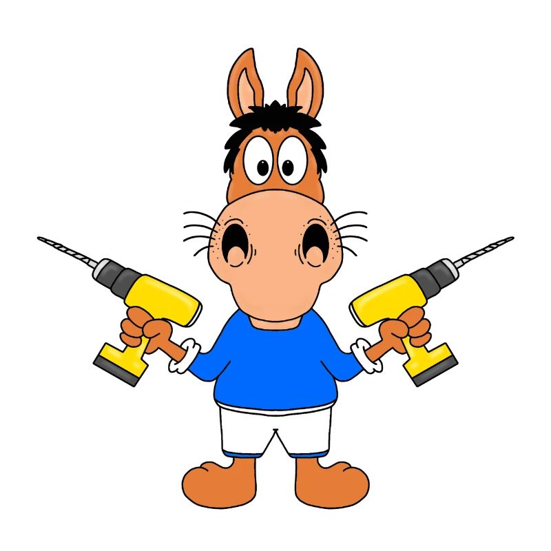 PFERD - PONY - HANDWERKER - HEIMWERKER - BOHRER