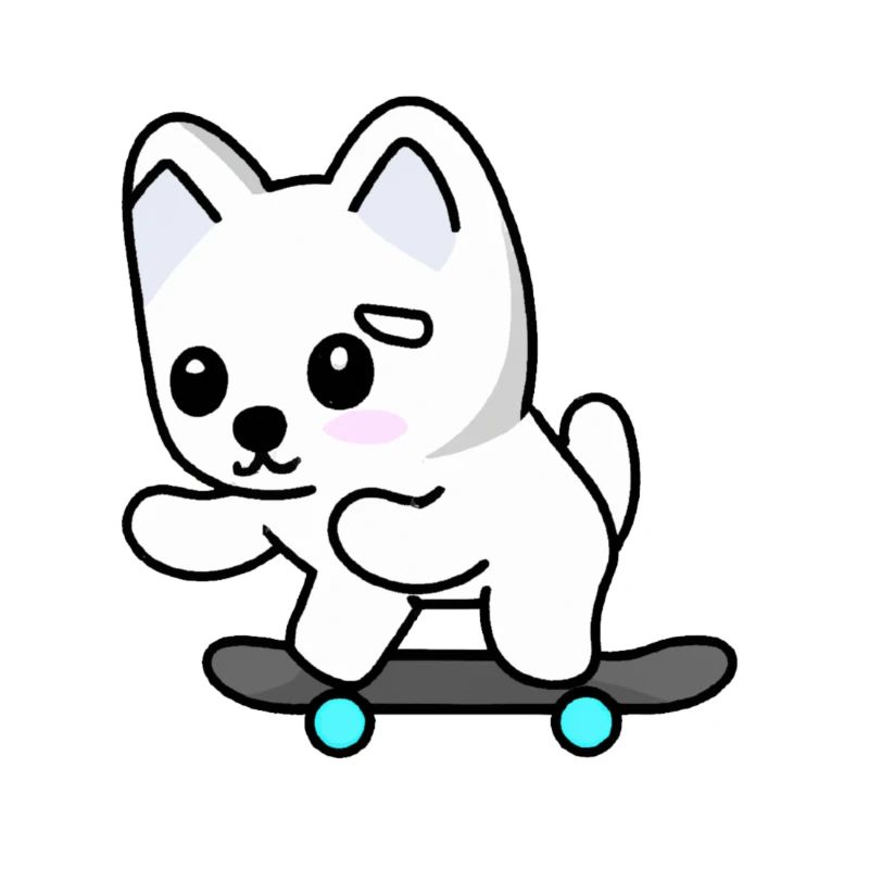 Dog on a Skateboard