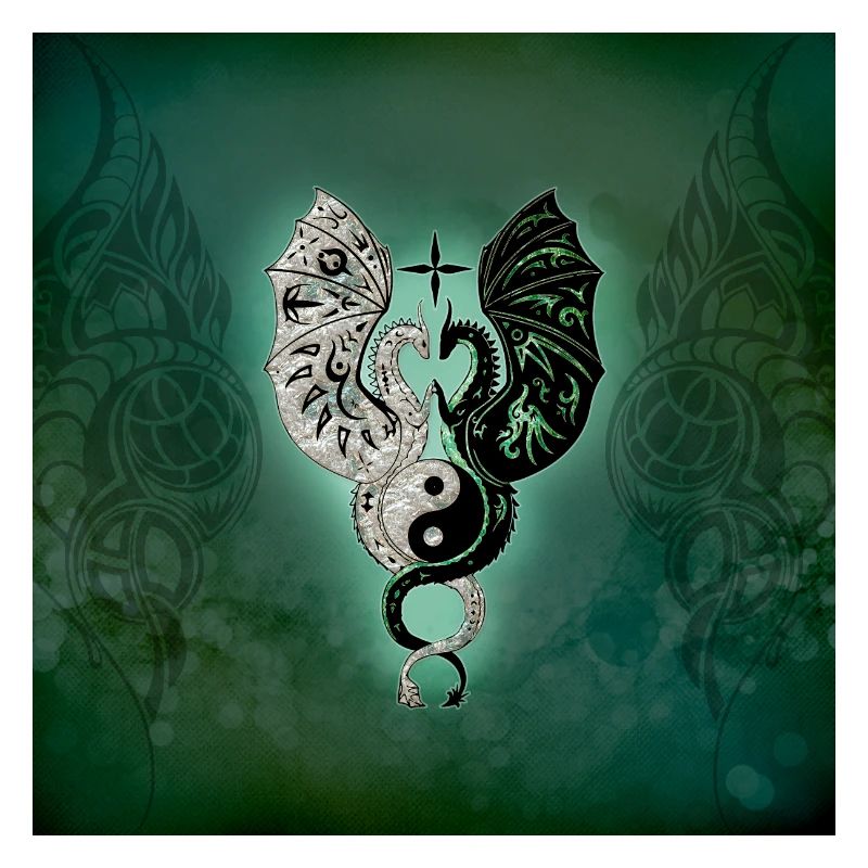 Drachen mit Yin- und Yang-Gesang