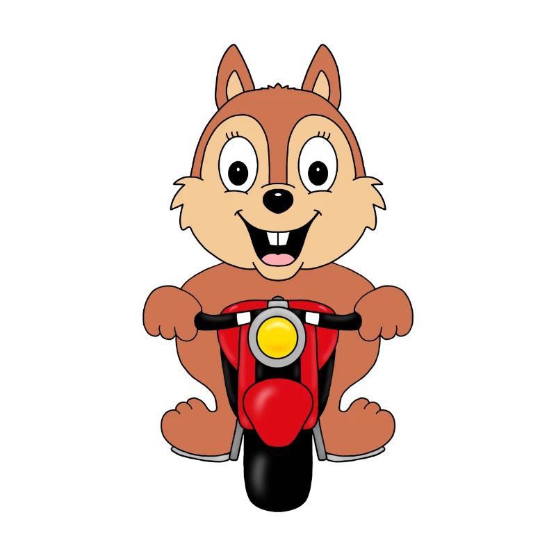 EICHHÖRNCHEN - MOTORRAD - BIKER - TIER