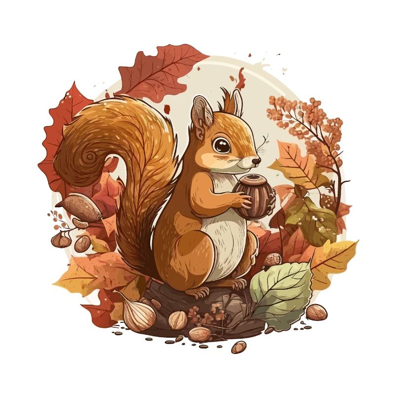 Eichhörnchen-Ernte