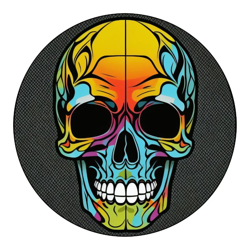 Skull bunt mit rand