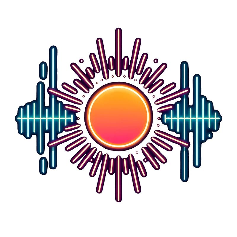 Neon Sun Sound Waves