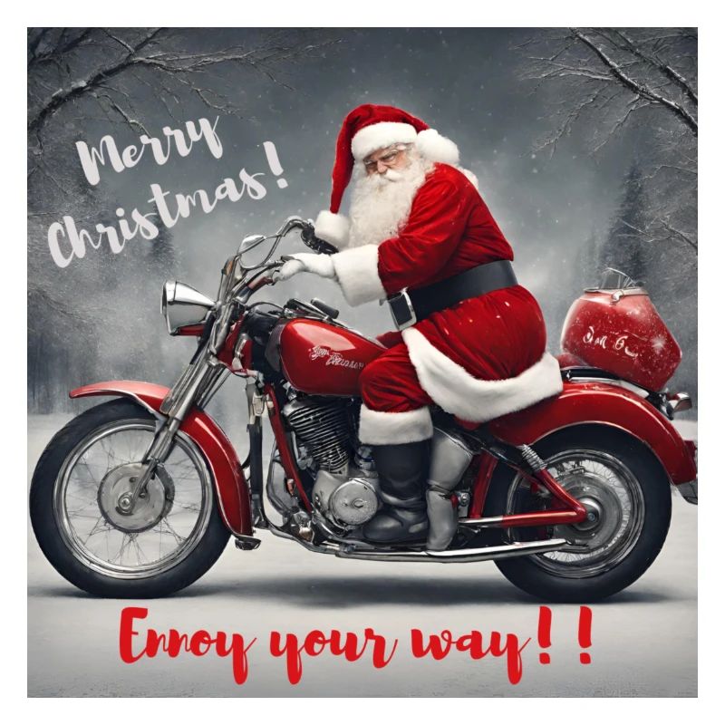 Père Noël à moto