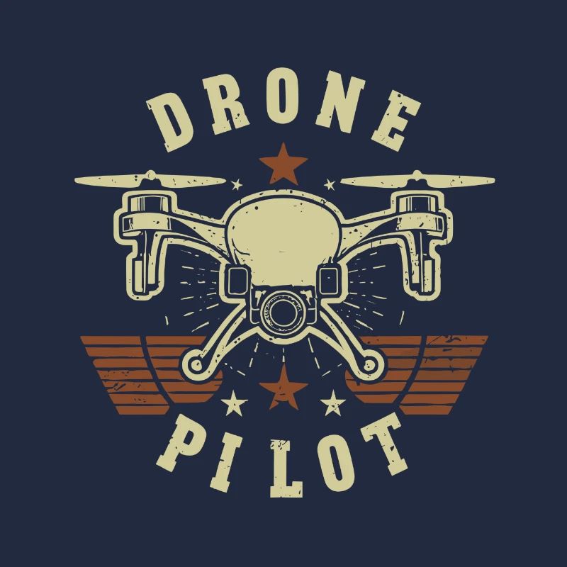 Drone pilot with retro style