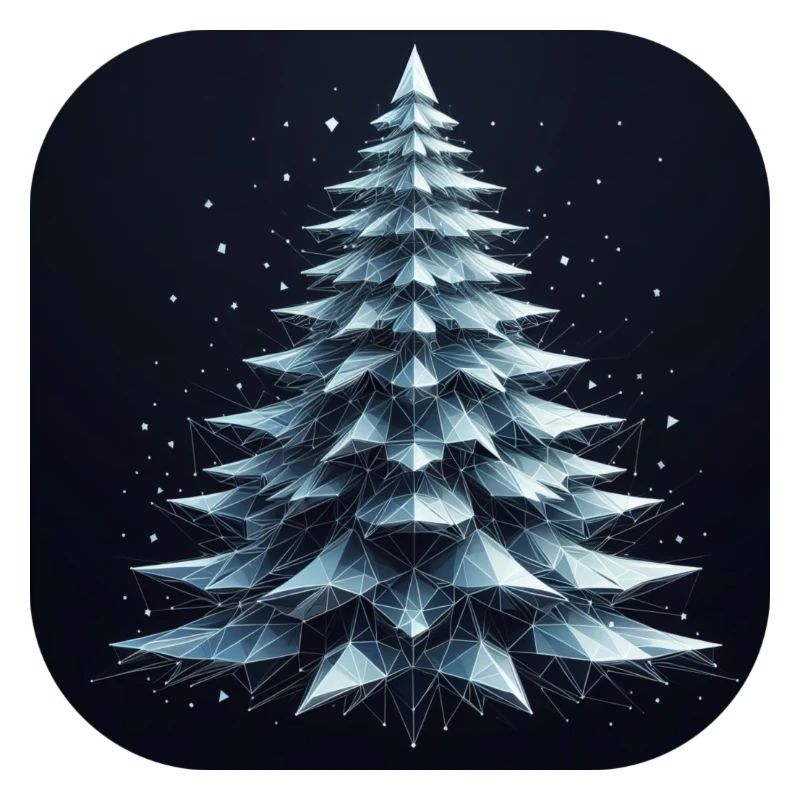 Arbre de Noël Sapin Polygones Vert