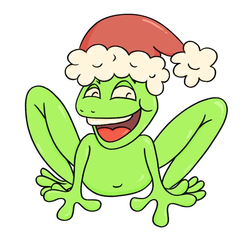 Fröhlicher Weihnachtsfrosch