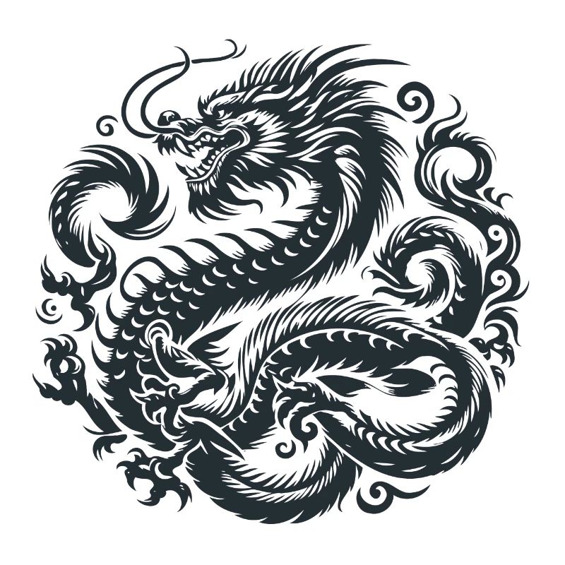 Tatouage de dragon chinois