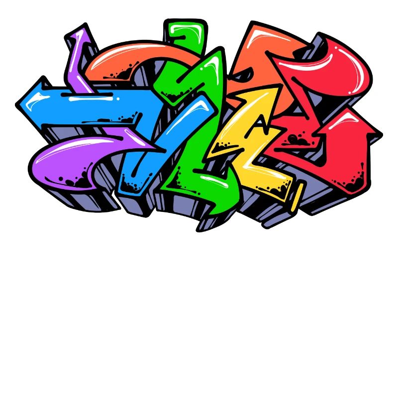 Graffiti Strassenkunst Wildstyle Illustration