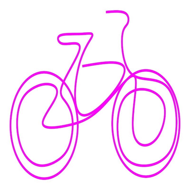 LINE ART BICYCLE PINK MINIMALISM