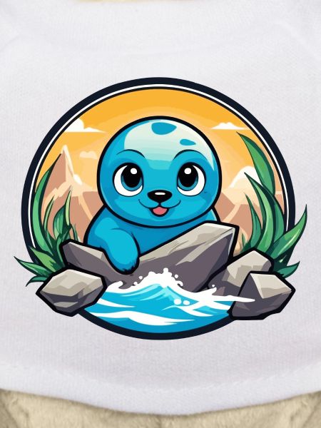 Little seal on rocks