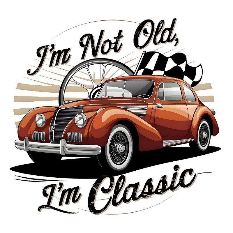 Oldtimer Oldtimer mit Vintage Text