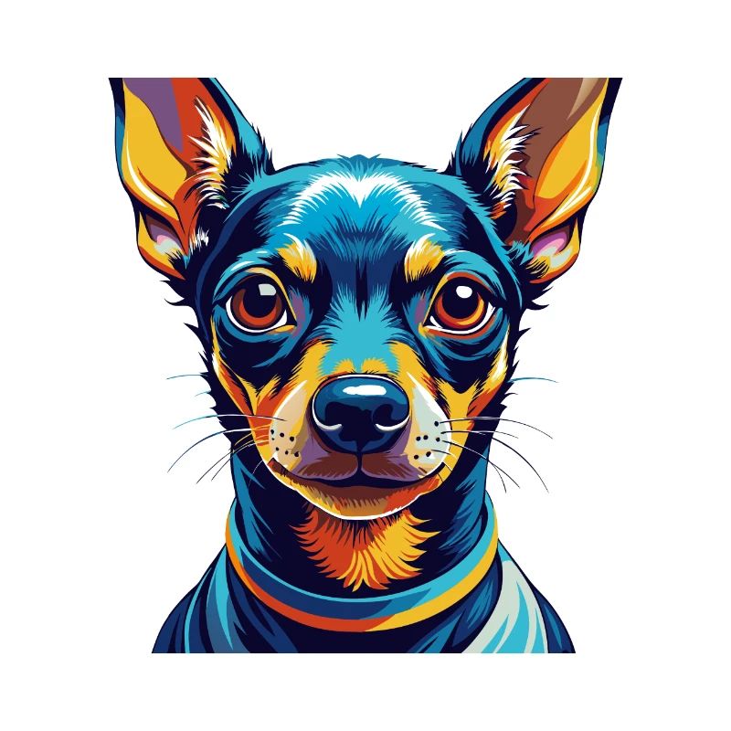 Miniatur Pinscher Hunderasse Cartoon Kawaii