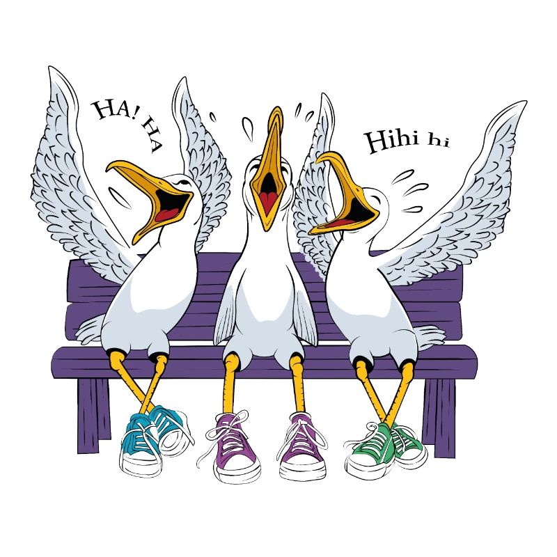 Mouettes sur Banc