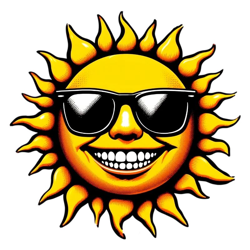 Soleil avec lunettes de soleil