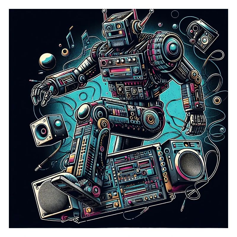 Analogo Vibes KI Roboter Kunst