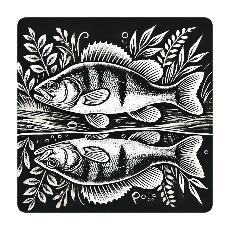 Barsch Angler Silhouette Design