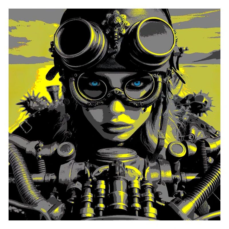 Steampunk-Biker
