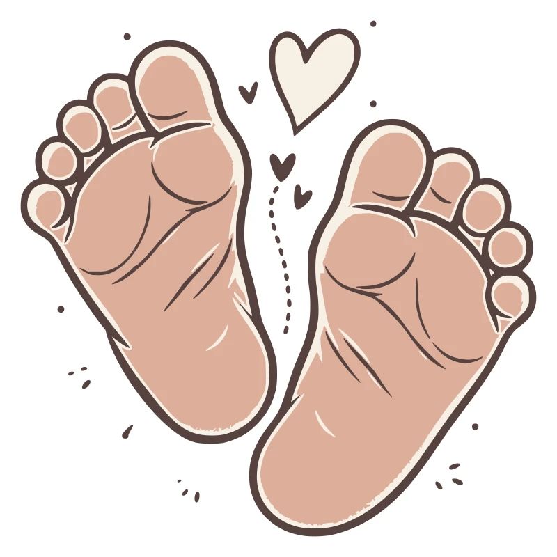 Mignons Pieds de Bébé Pieds de Bébé