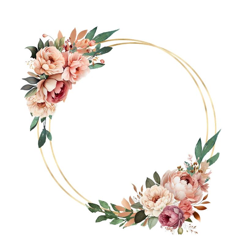 Rustikaler Blumen-Kranz, personalisierbar
