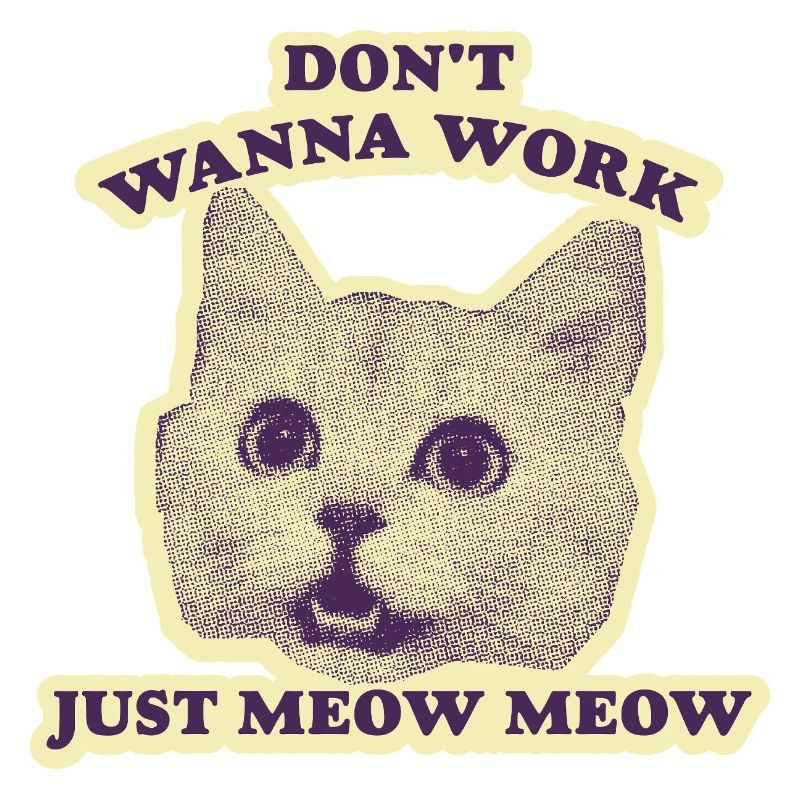 Ne veut pas travailler - Drôle de chat