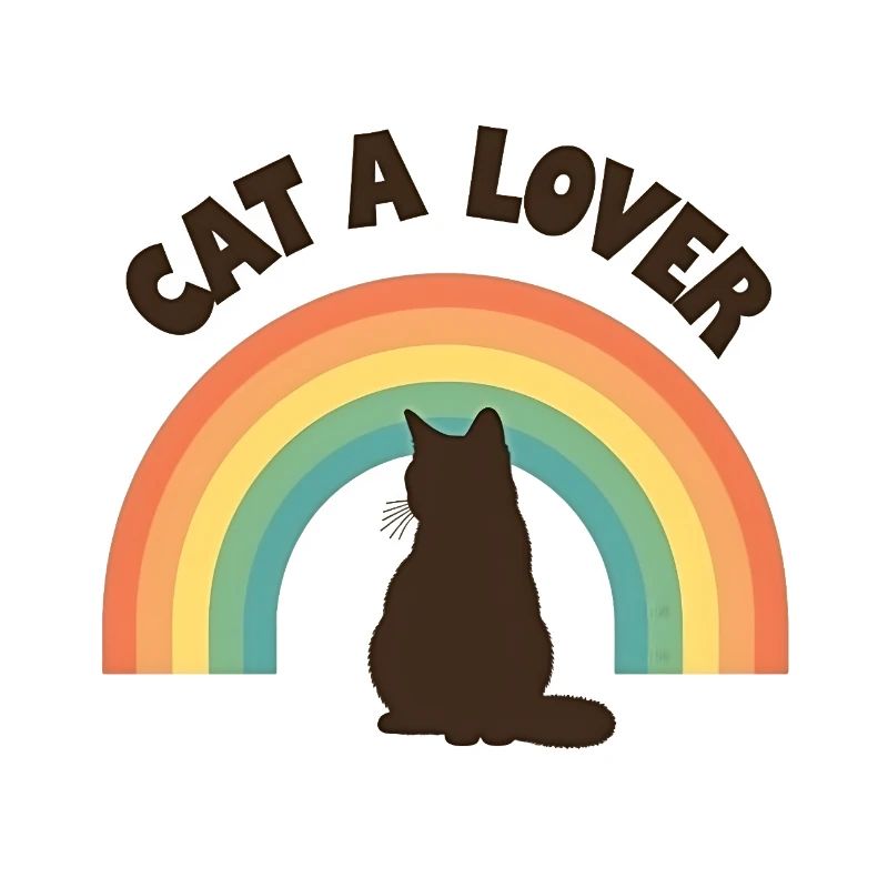 Rainbow Love Cat