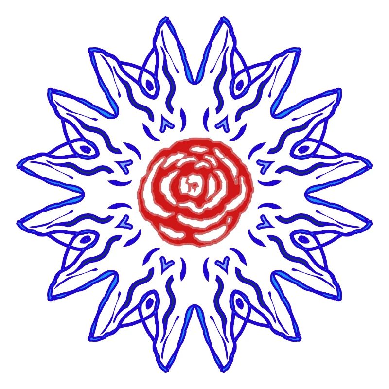Rose in the blue sun