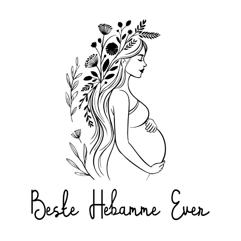 Beste Hebamme Ever - Boho, personalisierbar