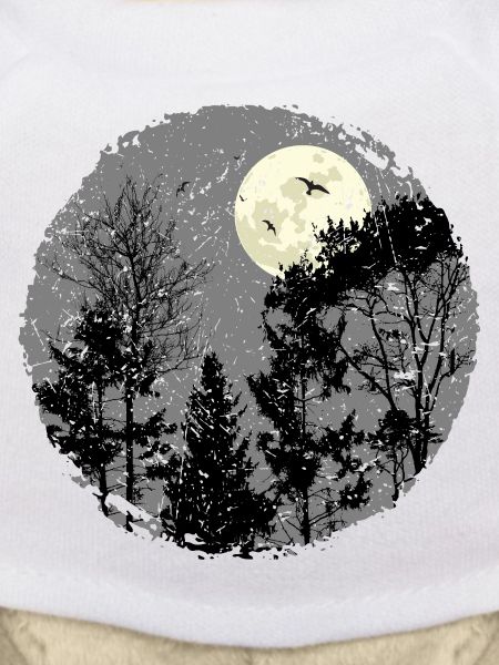 Hallowing Night Forest Scene