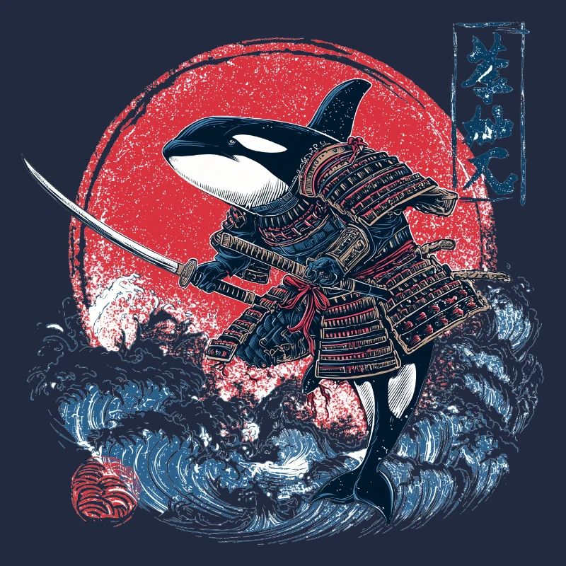 Orca Samurai Design – Killerwal mit Katana