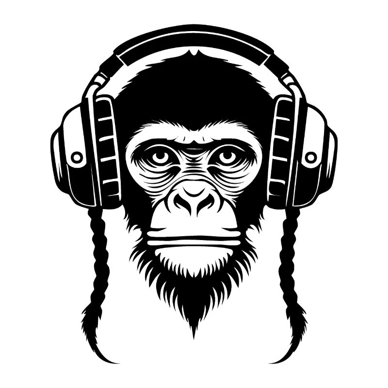 Sketch Monkey Head Line Art Edition Shirt