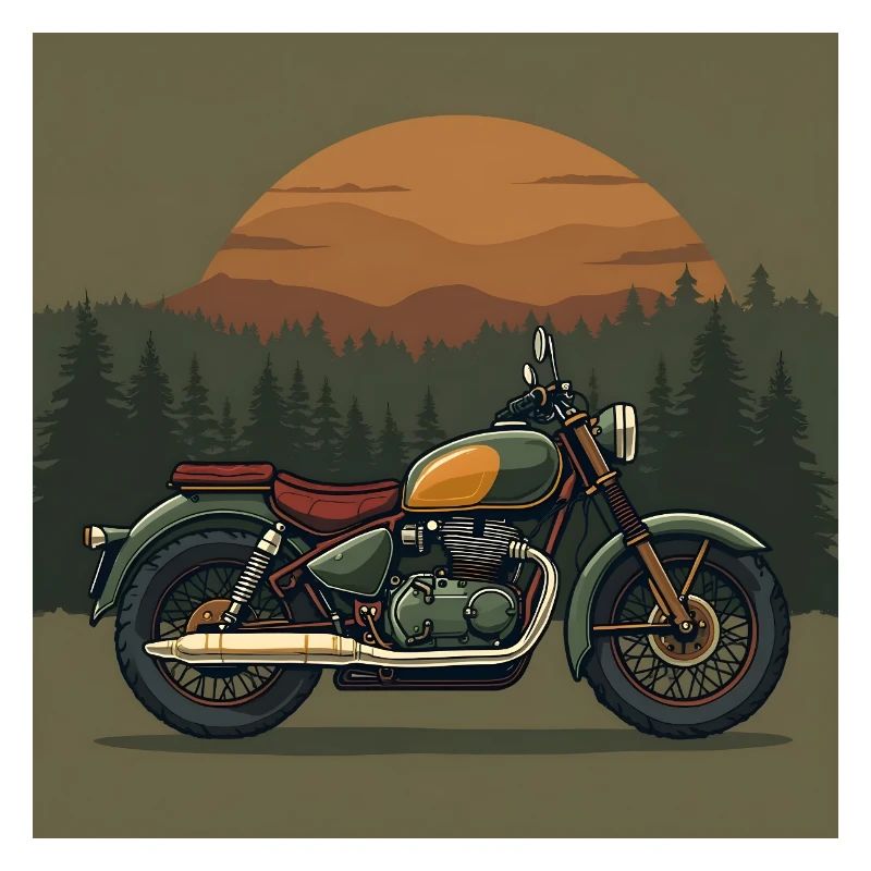 Quiet-Luxury Motorcycle Icon