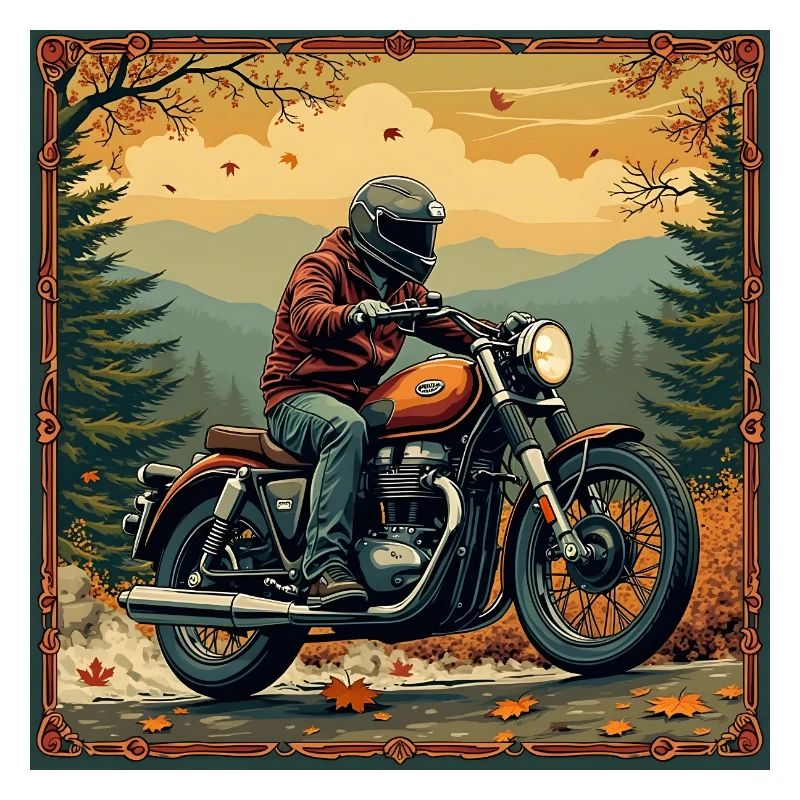 Tapestry Biker Landscape