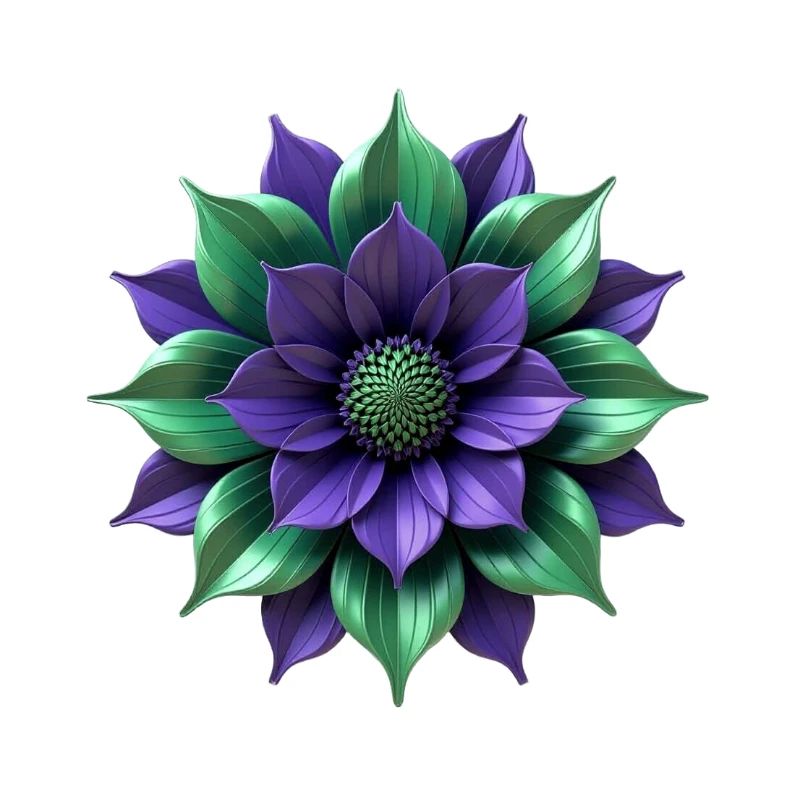 Fleur vert pourpre