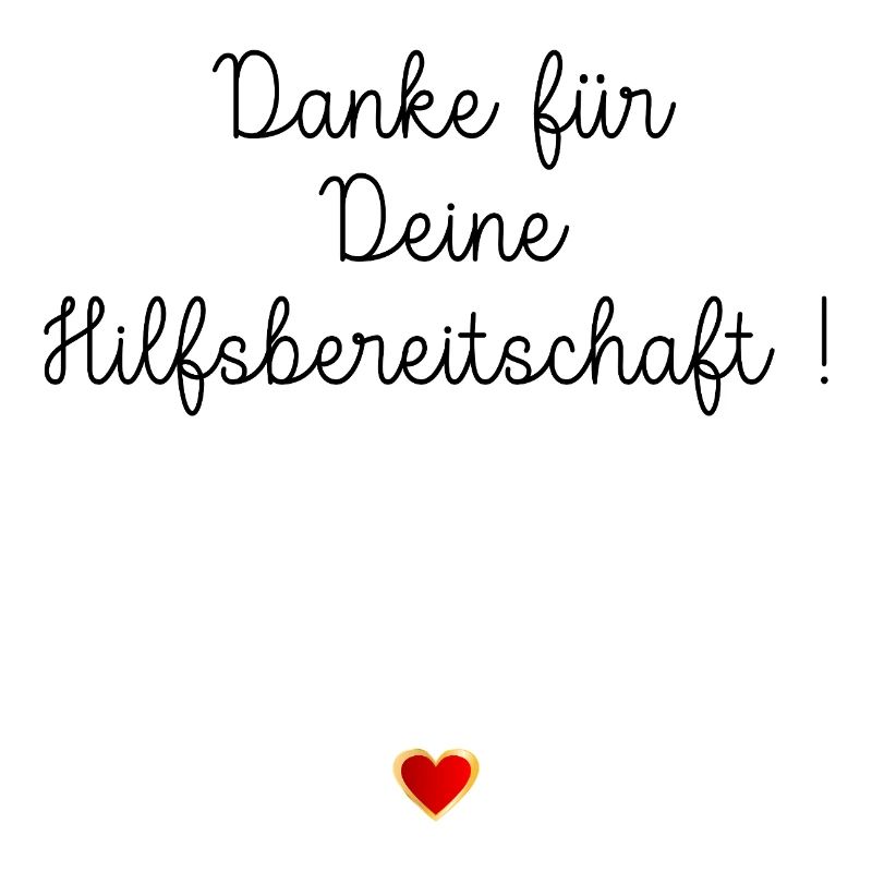 DANKE HILFSBEREITSCHAFT HERZ