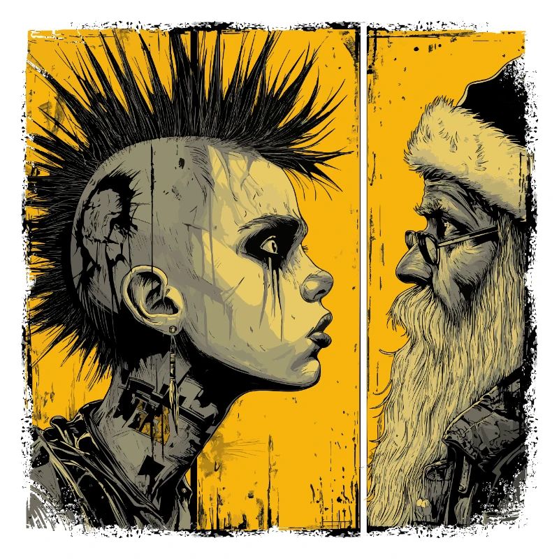 Punk trifft Weihnachtsmann