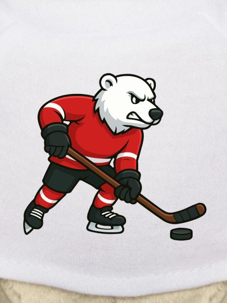 Eisbär Eishockey Motiv