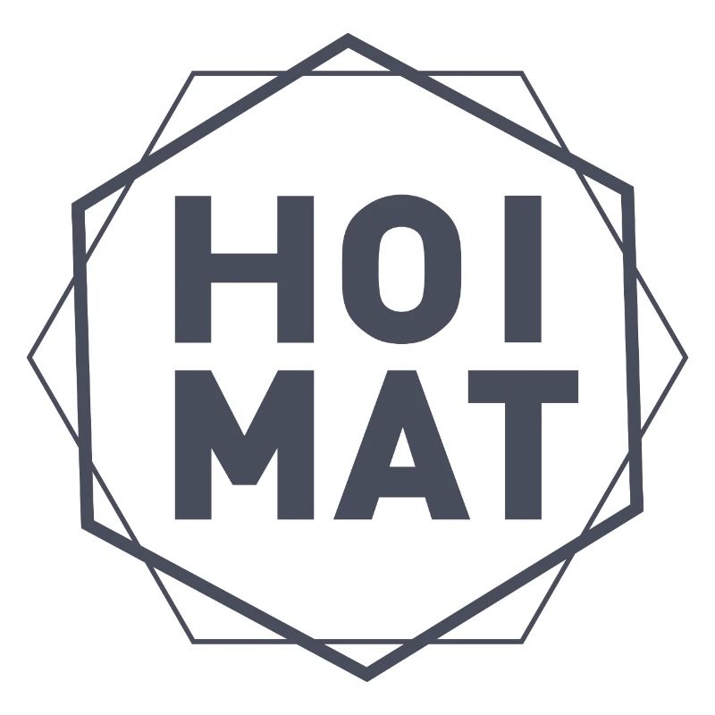 Geometric HOIMAT Hexagon Text
