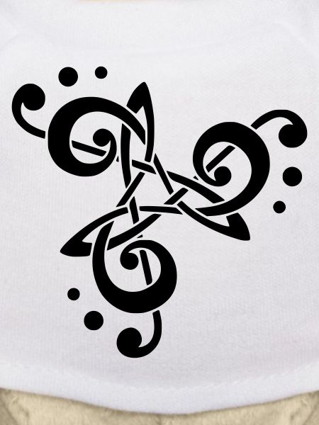 musical note in triskelion