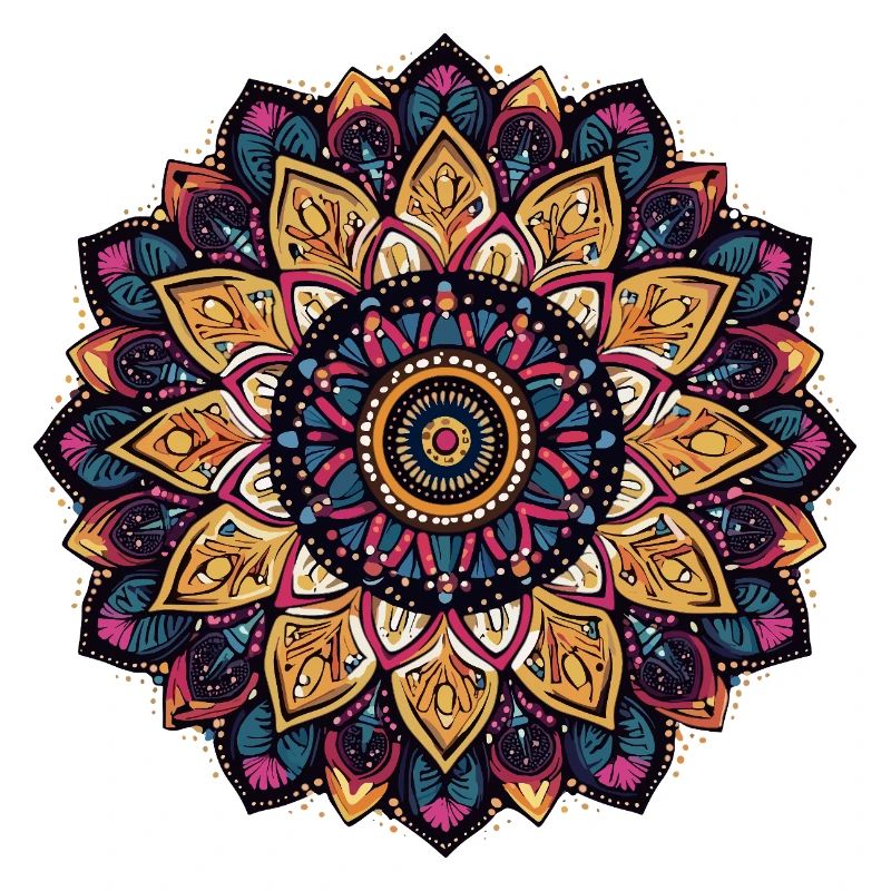 Lebendige Mandala-Blüte
