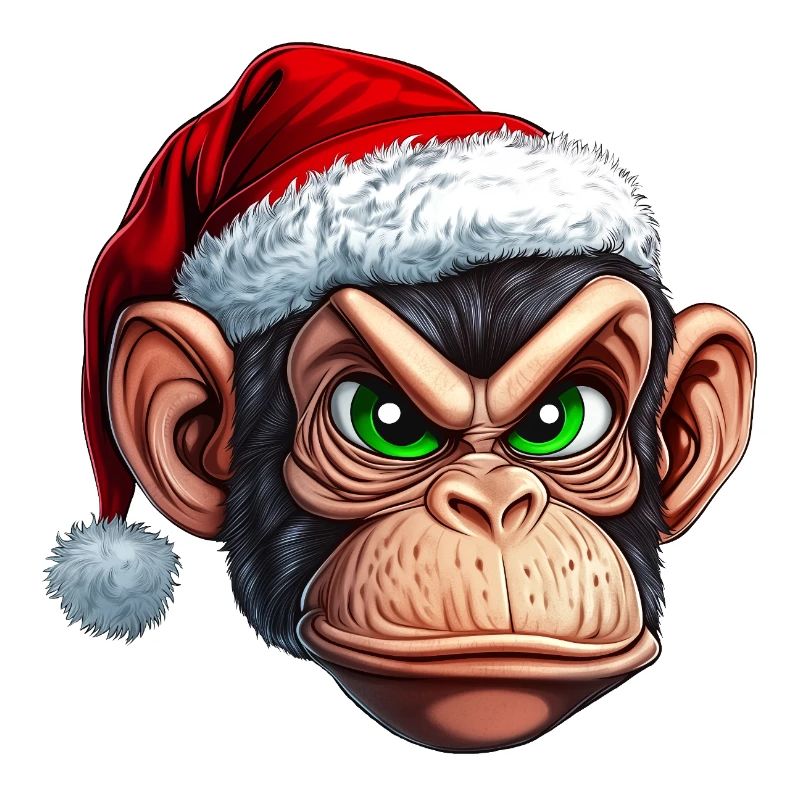 Monkey with Santa hat :)
